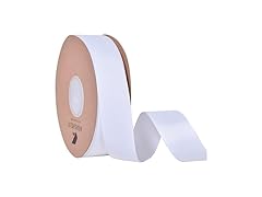 WRAPAHOLIC White 7/8" X 25 Yards Grosgrain Ribbon