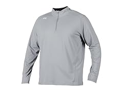 Men's Quarter Zip Pullover L Grey