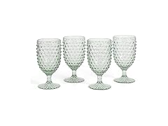Martha Stewart Chauncey 4PK Hobnail Goblets