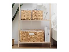 Suptinwear Handwoven Wicker Basket Set of 3