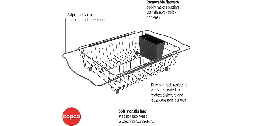 Copco Dish Rack Copco 3-in-1 Multi-Use Dish Rack
