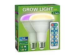 Briignite Grow Light Bulbs, 4 Full Spectrum 12