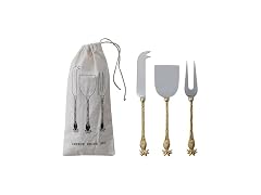 Creative Co-Op 3 pcs Stainless Steel Cheese Knives