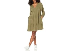 The Drop Women '@Caralynmirand Ruffle-neck Dress