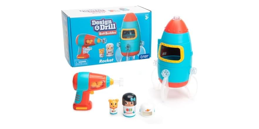 Design & Drill Bolt Buddies Rocket Take Apart Toy