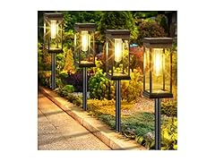 BesLowe 6-Pack Solar Pathway Lights