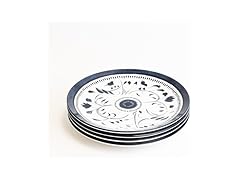 LEMIEUX ET CIE Bruges 4-Piece Salad Plate Set Porcelain Blue