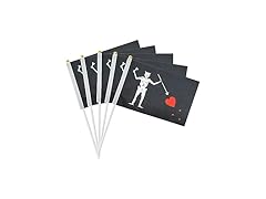 50 Pack Hand Held Pirate Edward Teach Flags