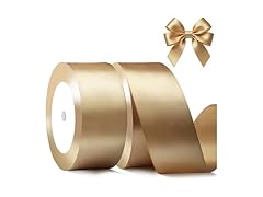 Gold Satin Ribbon 1-1/2 Inch x 2 Rolls
