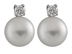 CZ Pearl Stud Earrings