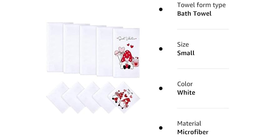 10 Pcs DIY Microfiber Kitchen Towels