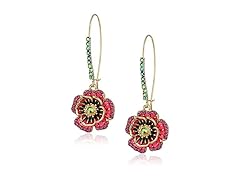 Betsey Johnson Rose Dangle Earrings