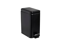 5L Stainless Steel Step Trash Can Black