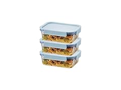 LocknLock Glass Containers with Lids, 6-Piece 