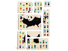 Panda with Guns Bright Dots 8PC