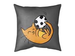 "World Cup Cat" Medium Double Sided Pillow