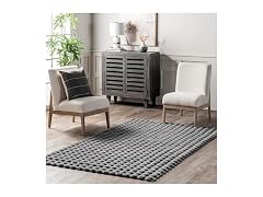 Nuloom Jeni 6 Sq Faux Rabbit Dark Grey
