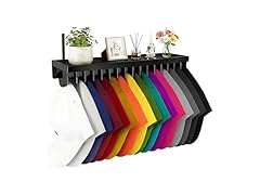 Hat Rack Wall Mount 16 Caps Black