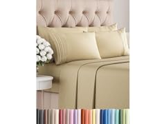 6 Piece Breathable & Cooling Sheet Set-Beige