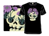 Skull with Purple Flowers