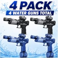 4-Pack Automatic Electric Squirt Water Gun with LED Lights
