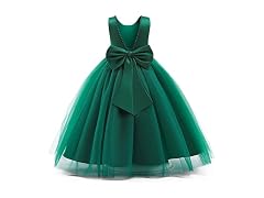 TTYAOVO Kids (6-7 Ye) Girls Flower Bead Wedding Dr