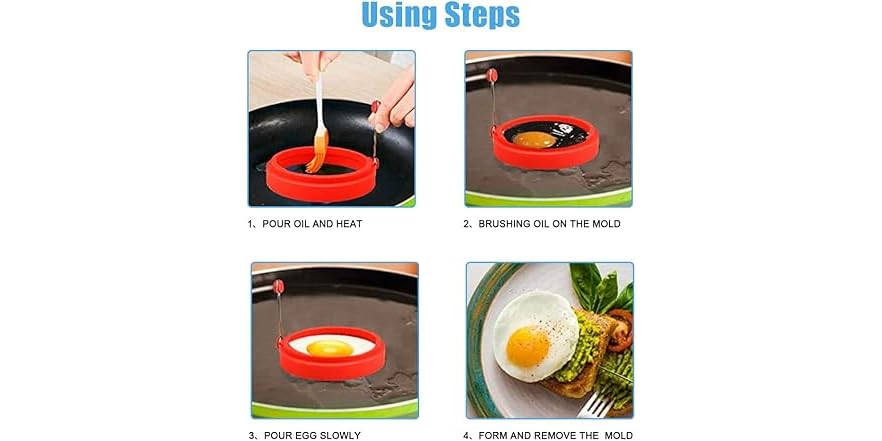 Emoly Silicone Egg Ring (4pcs)