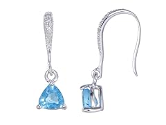 Silver Trillion Dangle Earring