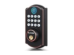 ELAMOR M19-Bronze Fingerprint Door Lock (Bronze)