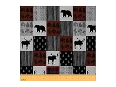 Feelyou Rustic Bear Fabric By The Yard,
