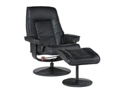 Recliner & Ottoman Bonded Leather-Black