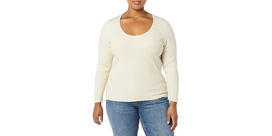 SCOOP NECK PULLOVER SWEATER