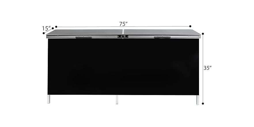 Tavolo Bar Portatile Trademark Innovations - Nero Con Gonna, 89cm Altezza - Foto 12