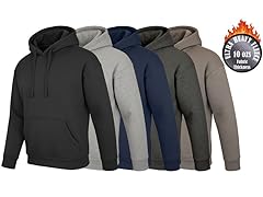 Mens Heavyweight Fleece-Lined Pullover Hoodie