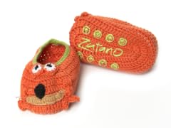 Infant Knit Slipper Socks - Crabby