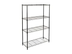Amazon Basics 4-Shelf Adjustable Heavy Duty Steel Wi