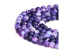 PLTbeads Gorgeous Purple Stripe Agate