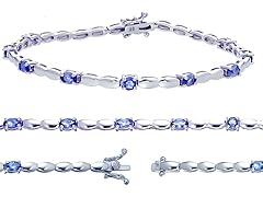 1.50 CT Silver Tanzanite Bracelet