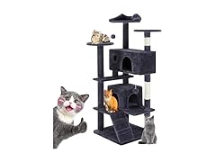 FluffyDream Cat Tree Tower 54in Gray