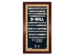 Brooklyn Nets 16" x 32" w/ Game-Used Net