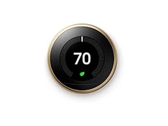 Google Nest Learning Thermostat - Programmable Smart Thermostat for Home - 3rd Generation Nest Thermostat - Compatible with Alexa - Brass (Renewed) (Open Box)