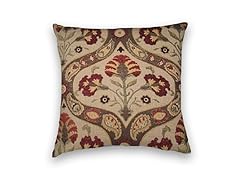 2pk Red Suzani Floral Decorative Cover
