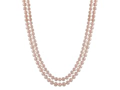 Splendid Pearls Pink Freshwater Pearl 54" Necklace