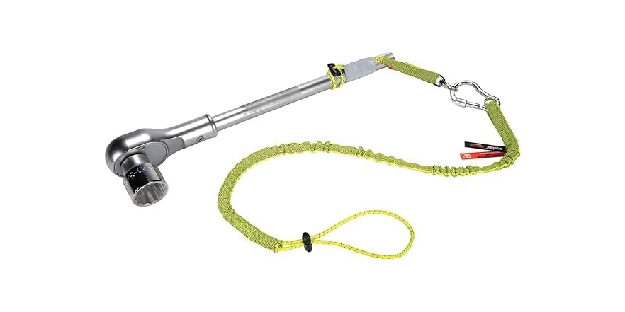 Ergodyne - 19002 Squids 3100 Tool Lanyard met enkele karabijnhaak en verstelbaar lusuiteinde, standaard lengte, zwart