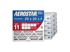 Aerostar 20x20x4 MERV 11 - 6 Count HVAC Filters