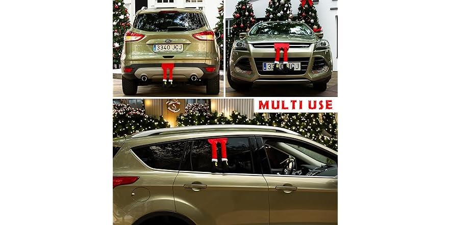 Zone Tech Santa Legs Christmas Auto Decoration