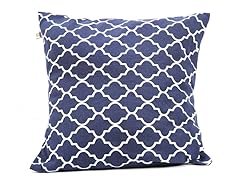 16" Cotton Medallion Patterned Pillow