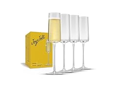 JoyJolt Sidney Stemmed Champagne Flutes Set of 4