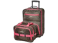 Rockland Fashion Softside Leopard Luggage Set