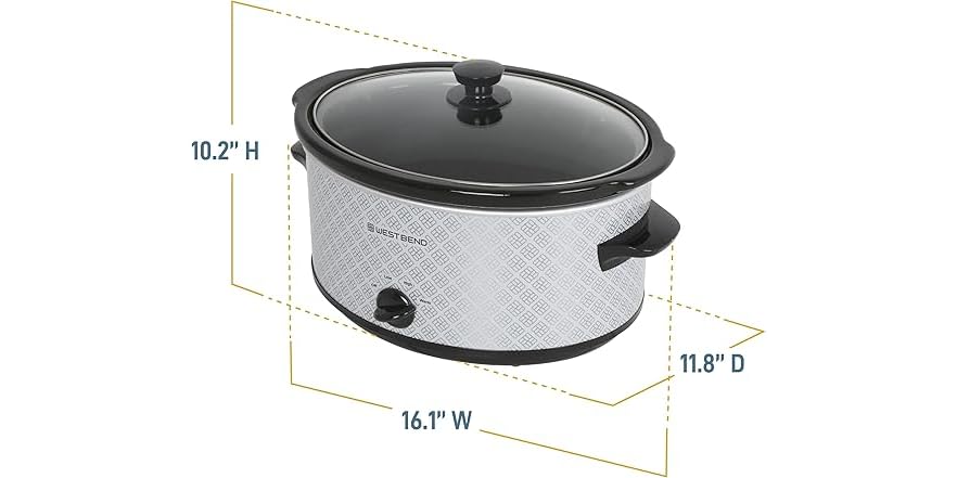 West Bend 6-Quart Manual Slow Cooker